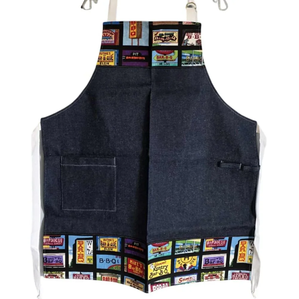 NWOT Denim/Linen Barbeque Apron
